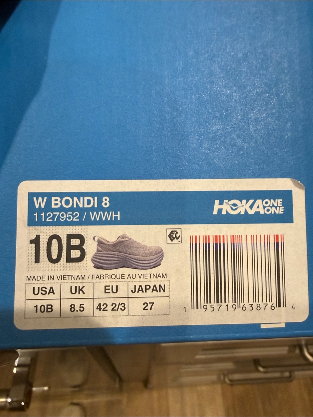 Hoka Bondi Size 10 Women's White Cushioned Running Sneakers - Picture 5 of 5